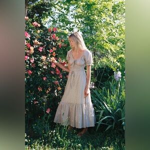 Christy Dawn “The Brynne Dress” in Crème Strawberry (Size L)